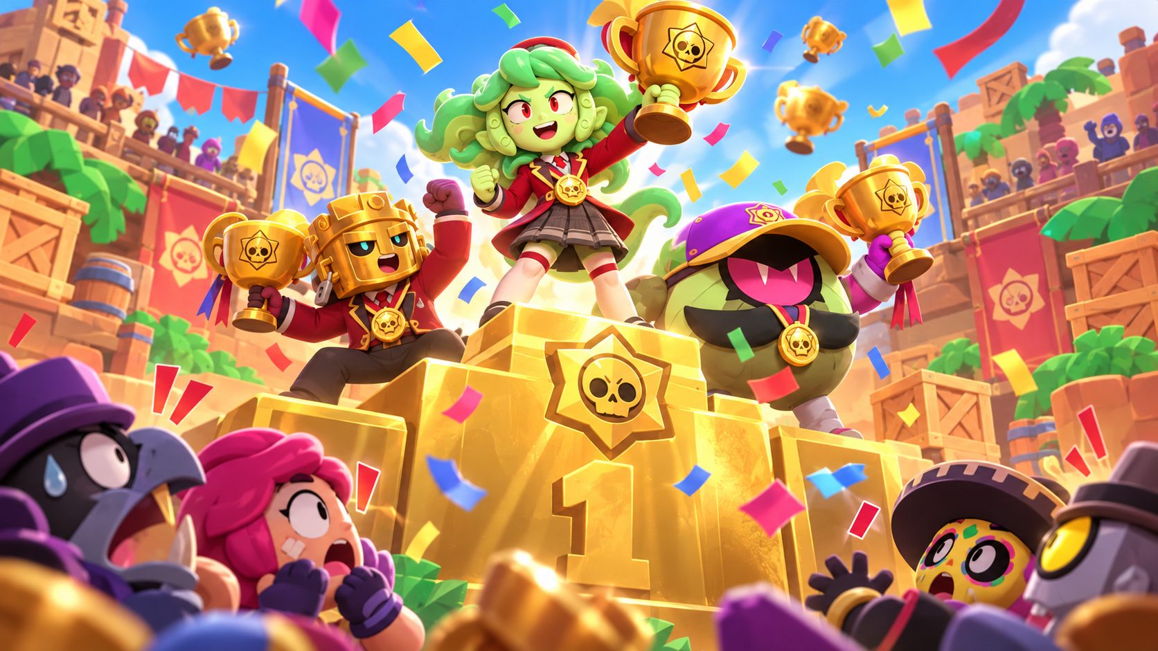 Beste Brawler Brawl Stars Oktober 2026: Bolt, Wendy und Cosmo auf dem Siegerpodest
