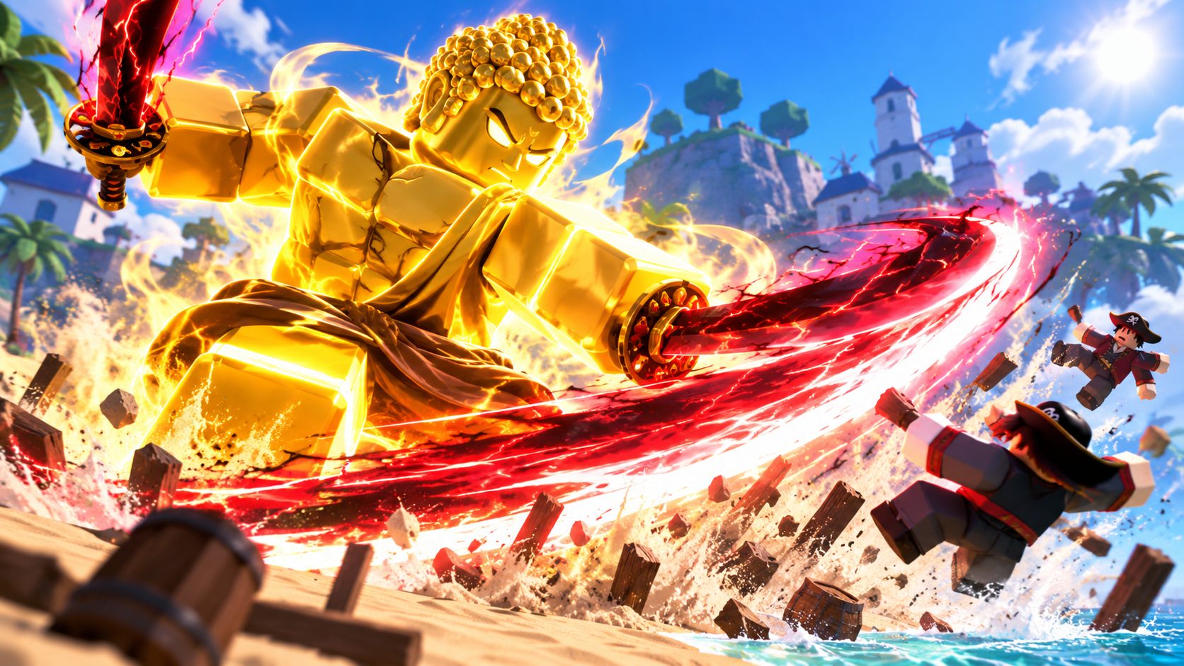 Blox Fruits beste Schwerter: Buddha-Spieler mit Cursed Dual Katana