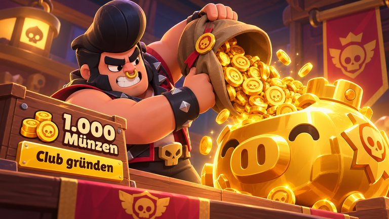 Einen Brawl Stars Club gründest du für 1.000 Münzen