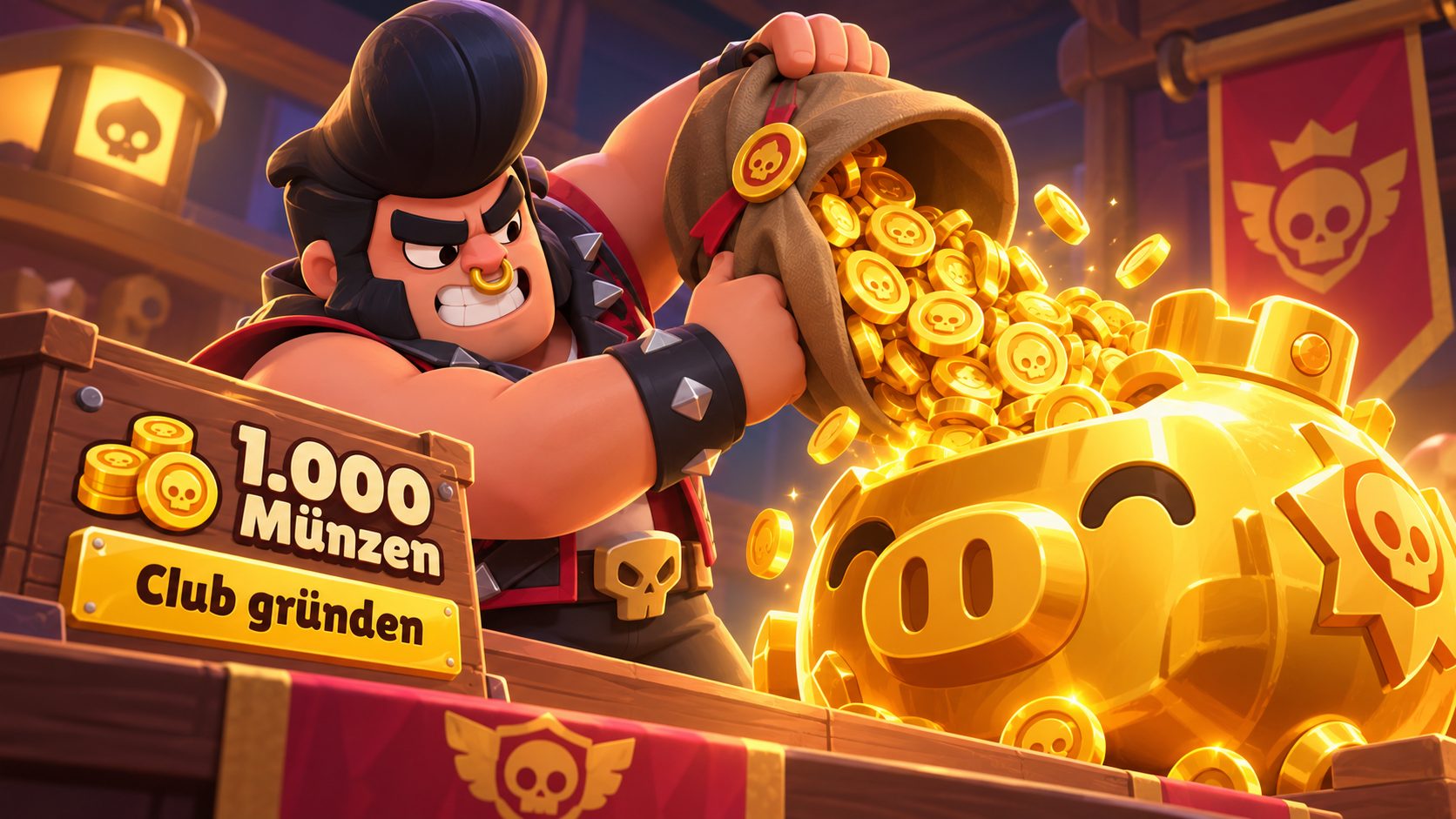 Brawl Stars Club gründen und beitreten mit dem Mega-Schwein