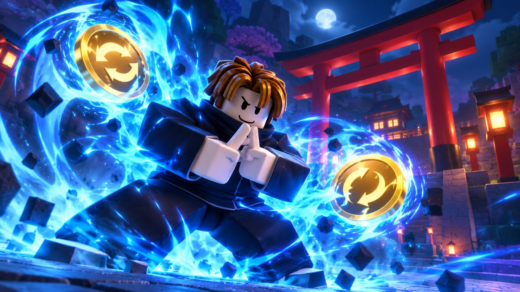 Jujutsu Infinite Codes: Roblox-Zauberer entfesselt blaue Fluchenergie