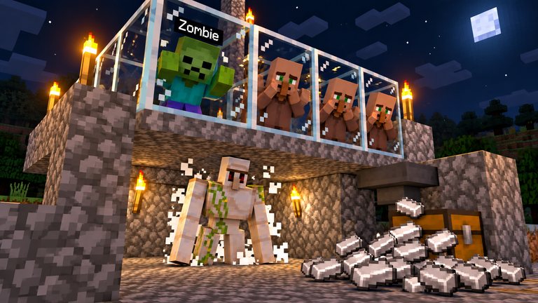 Deine Minecraft Eisenfarm braucht in Java nur einen Zombie
