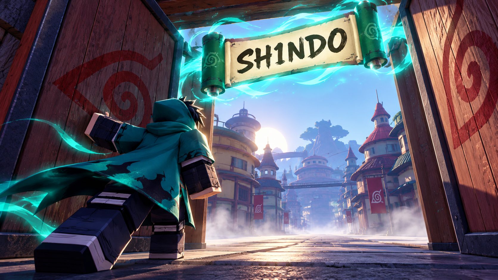 Shindo Life Private Server: Ninja betritt ein leeres Dorf per Code