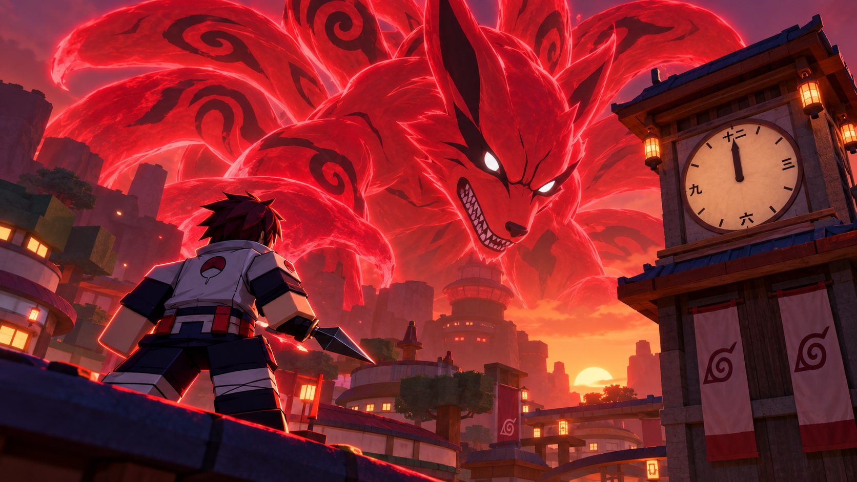 Shindo Life Tailed Spirits: Kor erscheint über dem Ember Village