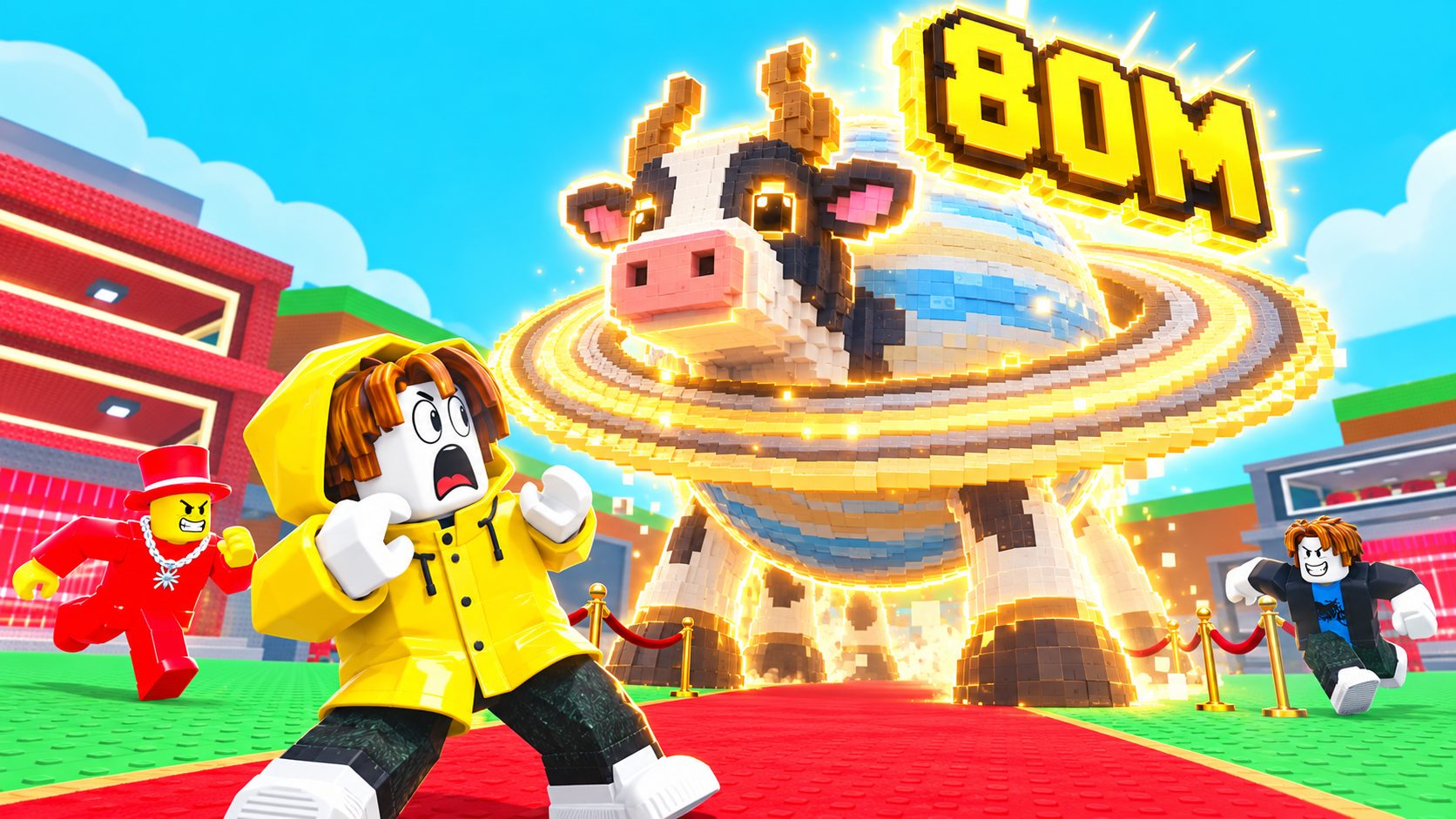 Steal a Brainrot Codes: La Vacca Saturno Saturnita auf dem roten Teppich in Roblox