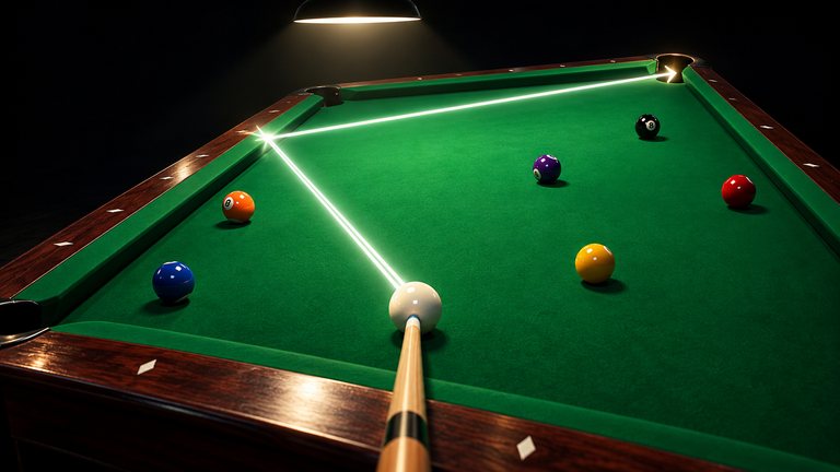 8 Ball Pool long line APK stretches your aim to the cushion