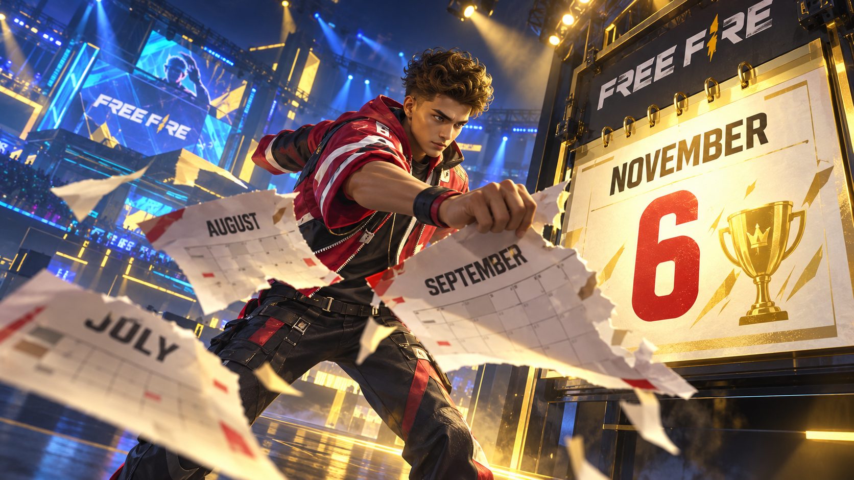 Dextropaff Free Fire events calendar with only November left