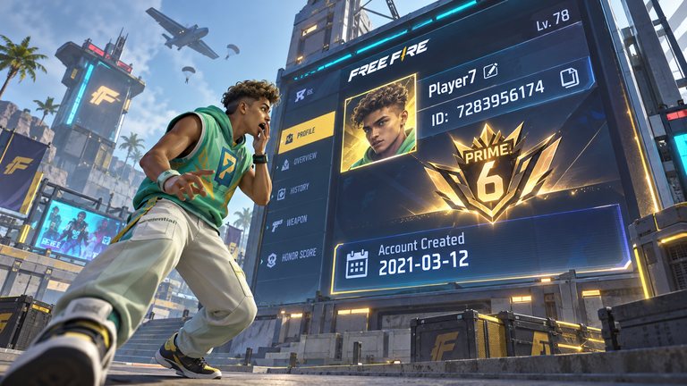 Free Fire Jornal shows you any account from one ID