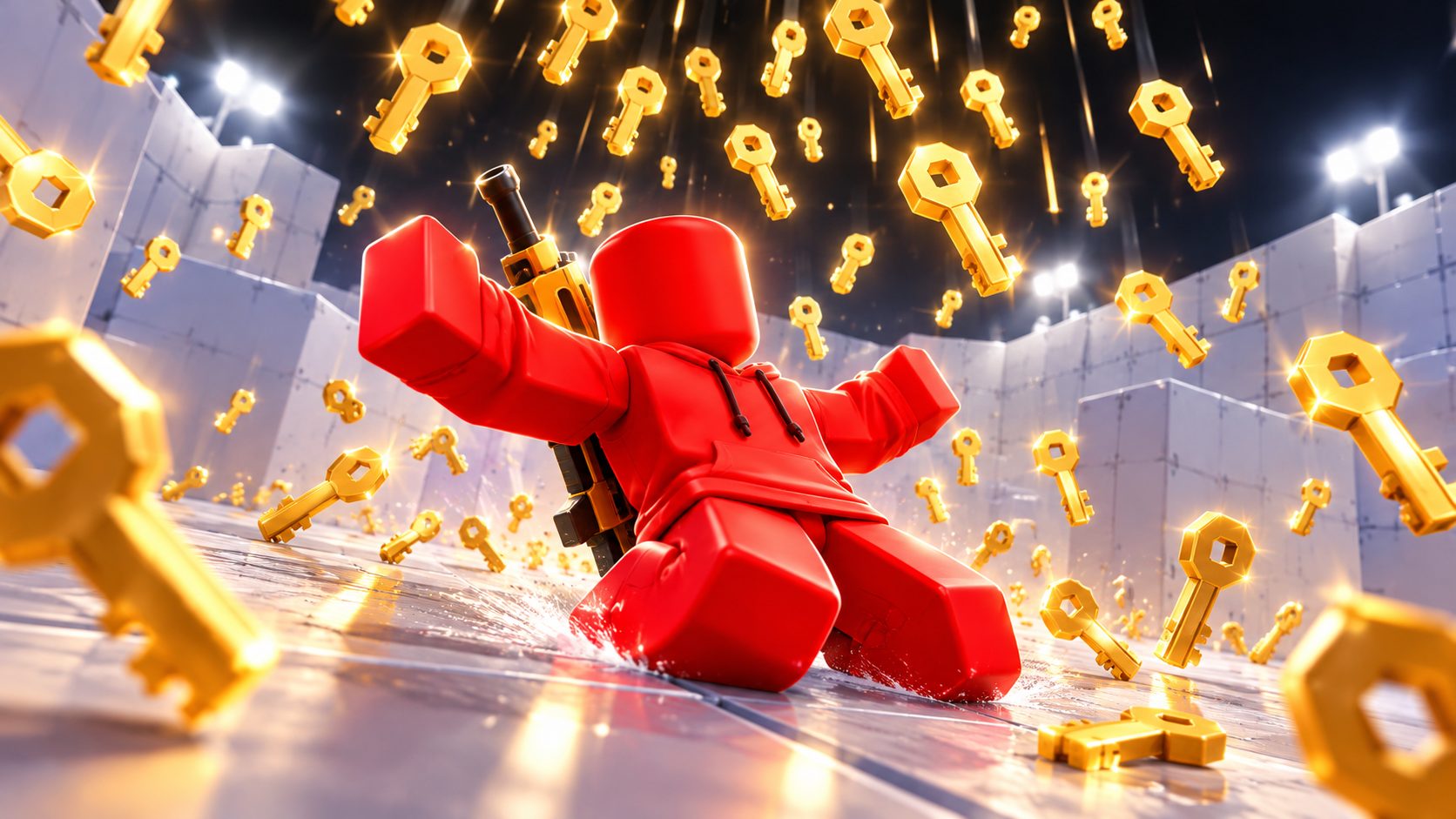 Rivals character catching free keys from codes in Roblox