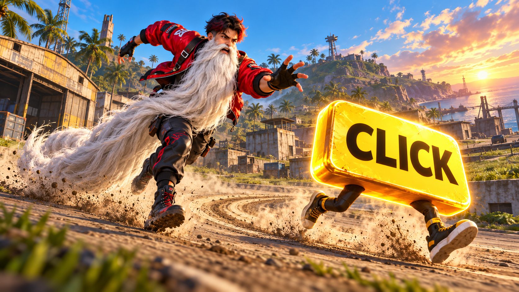 Timplicogamer Free Fire Old Man Beard