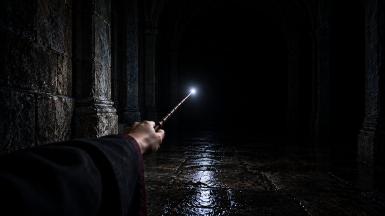 ¿Qué proporciona el encantamiento Lumos en Hogwarts Mystery?