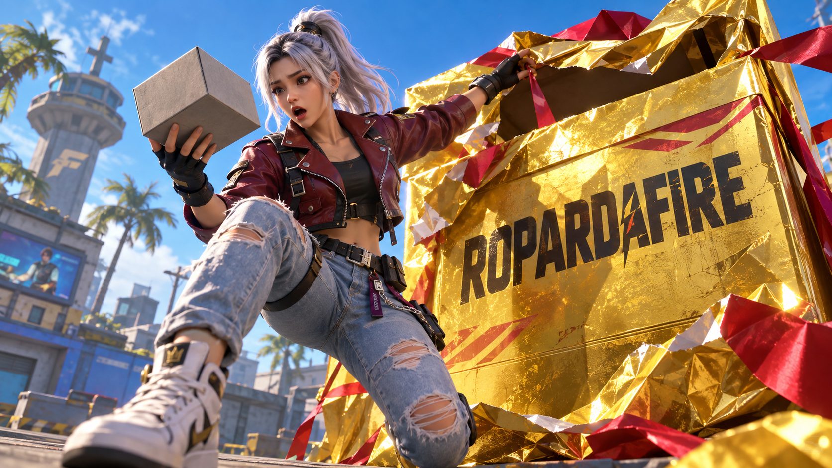 Superviviente de Free Fire desenvuelve una caja gigante de Ropardafire y solo encuentra una cajita de cartón gris