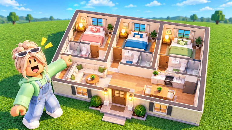 Las casas de Bloxburg sin gamepass esconden una de 3 cuartos