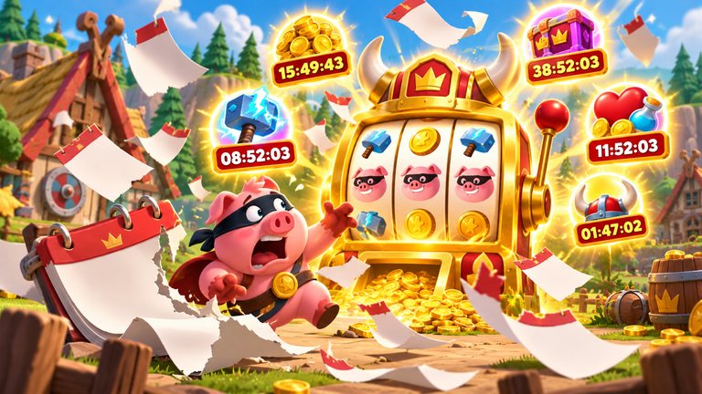 Coin Master no publica calendario de eventos y te deja esto