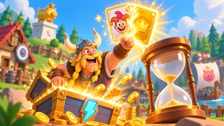 Las cartas doradas de Coin Master solo se cambian en eventos