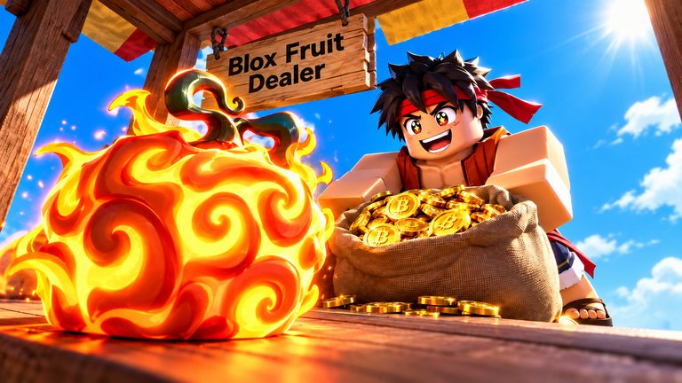 La fruta Flame de Blox Fruits te sale barata si esperas esto