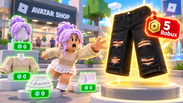 Un avatar aesthetic en Roblox es gratis hasta esta pieza