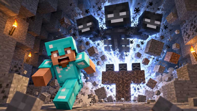 Invocar al Wither en Minecraft pide una T y tres calaveras
