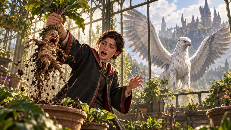 Hogwarts Legacy: sin mandrágora no vuelas en hipogrifo