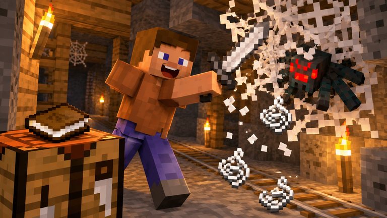 Minecraft te pide cuerda, papel y libros y así los fabricas