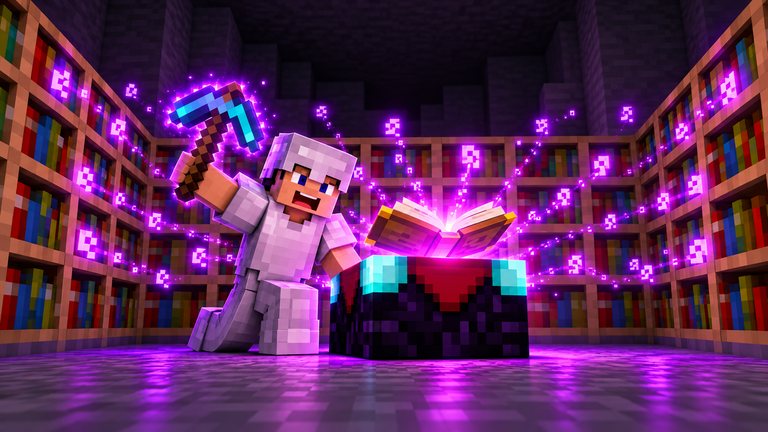 Minecraft encanta a nivel 30 solo si pones así los libros