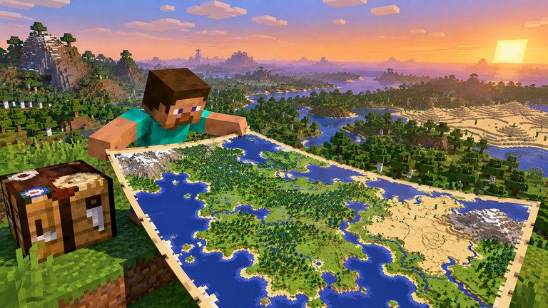 El mapa grande de Minecraft te cuesta 4 papeles en esta mesa