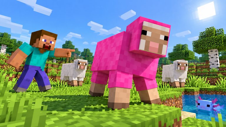 Minecraft: la oveja rosa no es lo más raro del juego