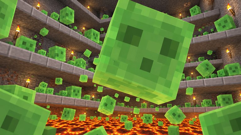 La granja de slime de Minecraft se llena en este chunk