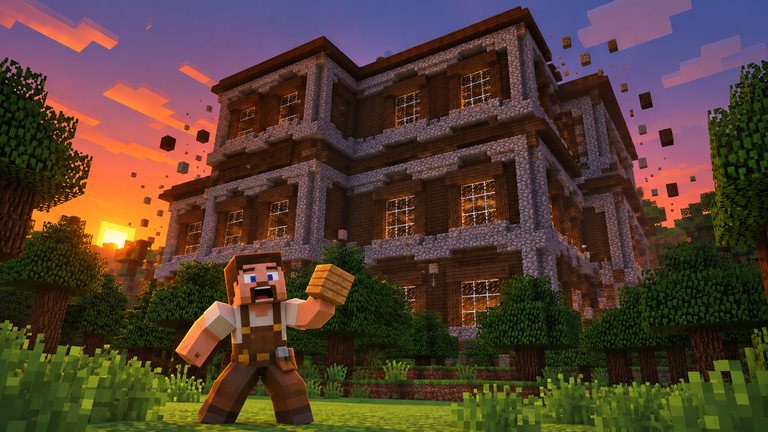 Mansión de Minecraft: así la haces sin poner un solo bloque