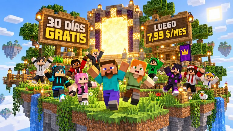 Minecraft Realms es gratis un mes y esto cuesta después