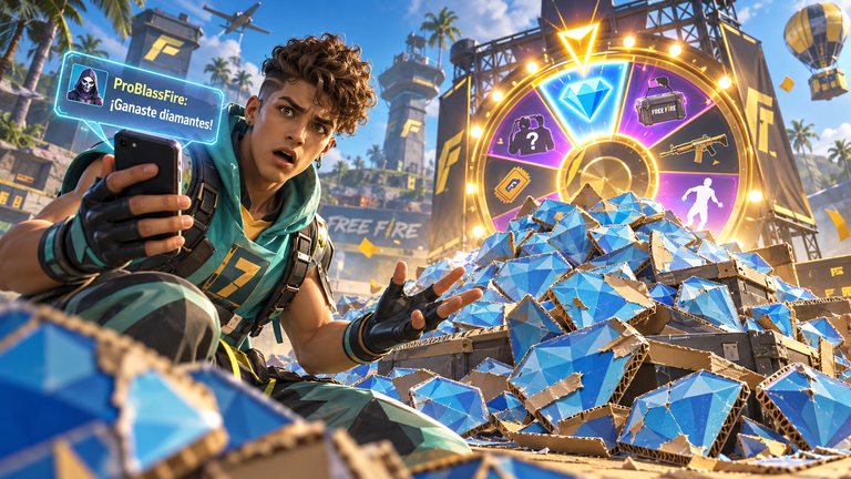 ProBlassFire te dice que ganaste diamantes en Free Fire
