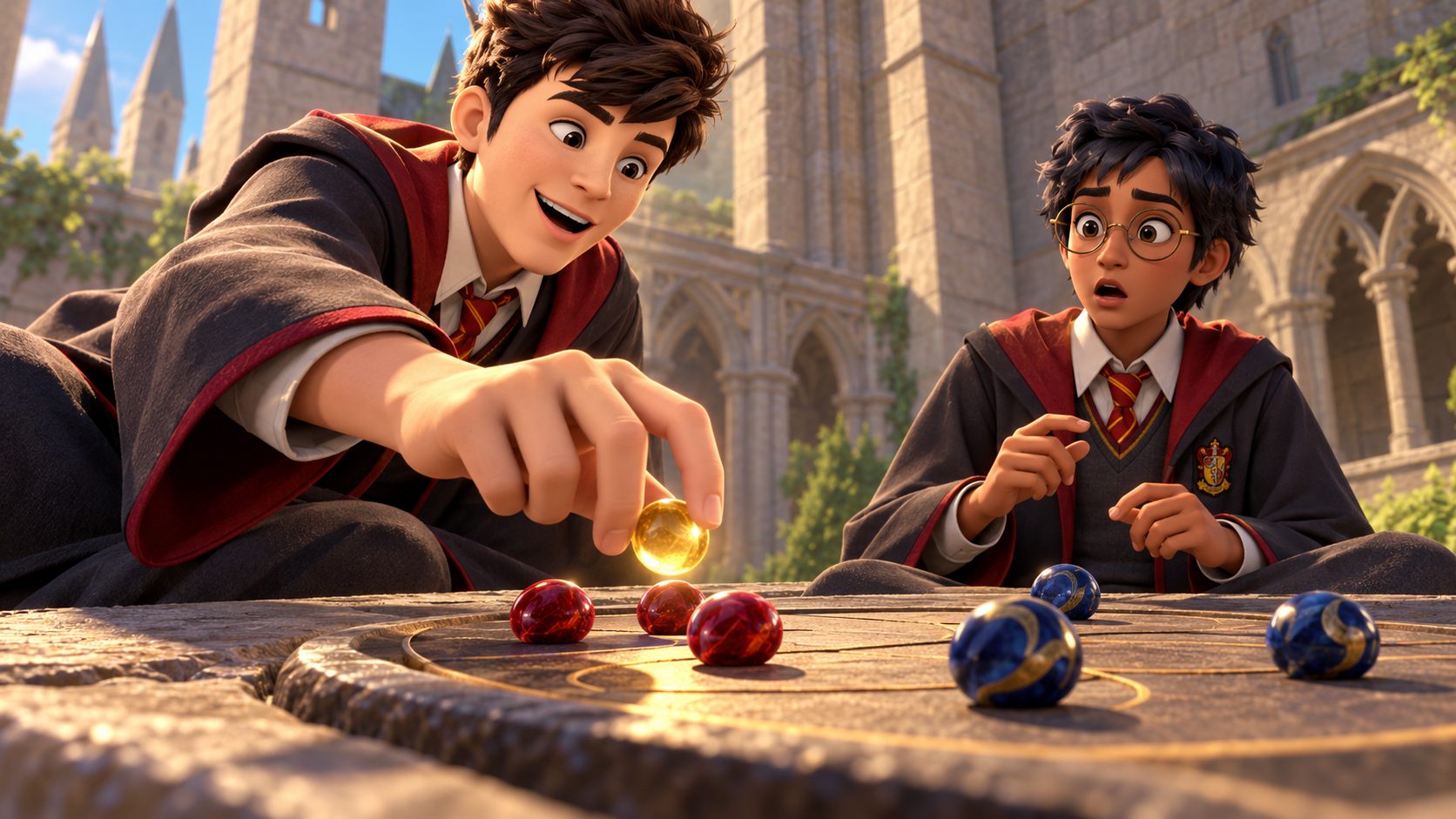 Partida de Gobstones contra Rowan en Hogwarts Mystery