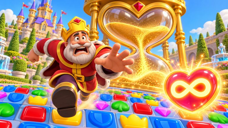 Royal Match te da vidas infinitas, pero el reloj corre igual