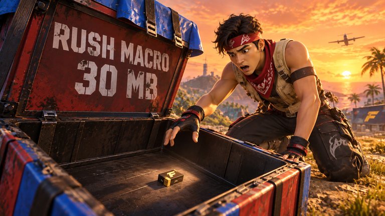 Rush Macro para Free Fire dice pesar 30 MB y pesa esto