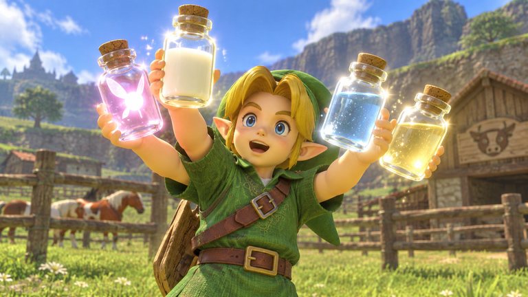 Zelda Ocarina of Time esconde 4 botellas y así las consigues